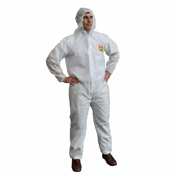 Cordova C-Max SMS Coverall with Hood - White, 5XL, 12PK SMS3005XL